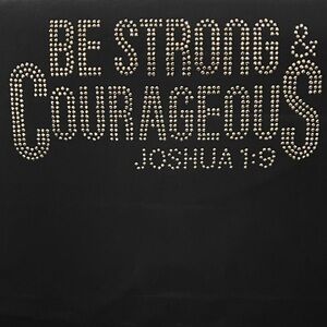 Rhinestone Graphic Tee with Inspirational Text